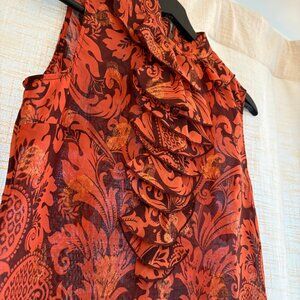 Anna Sui sleeveless blouse with ruffle